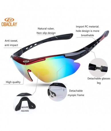 Sport Sunglasses for Sports Polarized Cycling Men UV Protection RX Lens Frame - Grey - CM18UQN07C6 $42.59