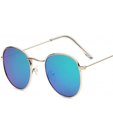 Aviator Unique Men Sunglasses Oculos De Sol Metal Frame Retro C18 Gold Light Red - C14 Gold Light Pink - CX18YZW3OGC $17.11