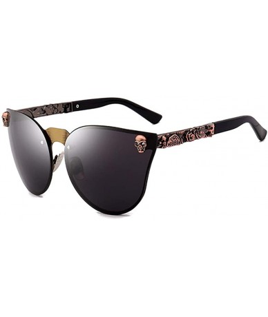 Rimless Cool Skull Sculpture Womens Cateye Sunglasses Best Gift Fashion products - Brown/Brown - C1128ECG5ZL $30.81