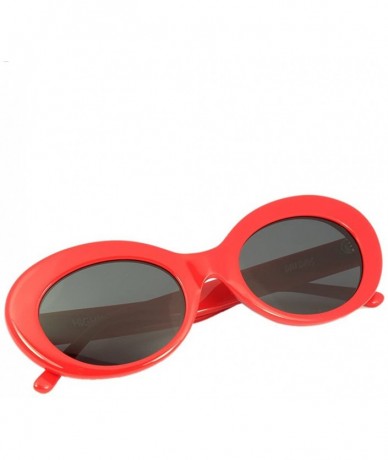 Oval Dara Darling" Oval Sunglasses HK7210 For Women - Diff Vision DV-39 UV400 Protection - Rosso Corsa Red - CO1880992NE $68.79