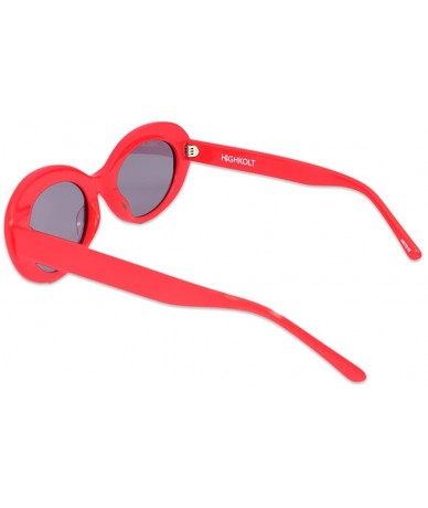 Oval Dara Darling" Oval Sunglasses HK7210 For Women - Diff Vision DV-39 UV400 Protection - Rosso Corsa Red - CO1880992NE $68.79