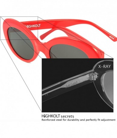 Oval Dara Darling" Oval Sunglasses HK7210 For Women - Diff Vision DV-39 UV400 Protection - Rosso Corsa Red - CO1880992NE $68.79