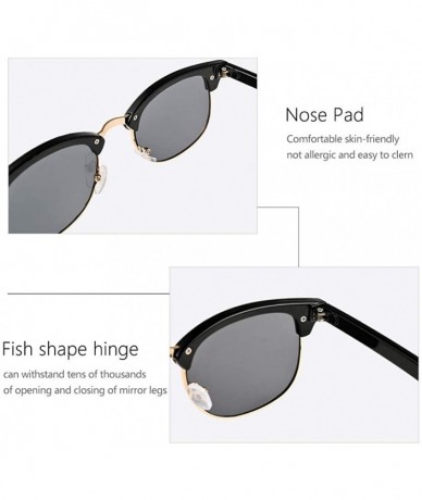 Oversized 2020 new Polarized Semi-Rimless Sunglasses Women/Men Polarized Sunglasses - Sunglaess With Box - CM190LKK83M $46.22