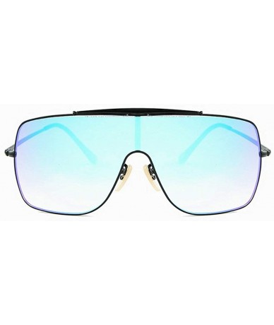 Oversized Oversized Sunglasses Vintage Windproof Glasses - Blue - CR18ACQXS9T $26.14