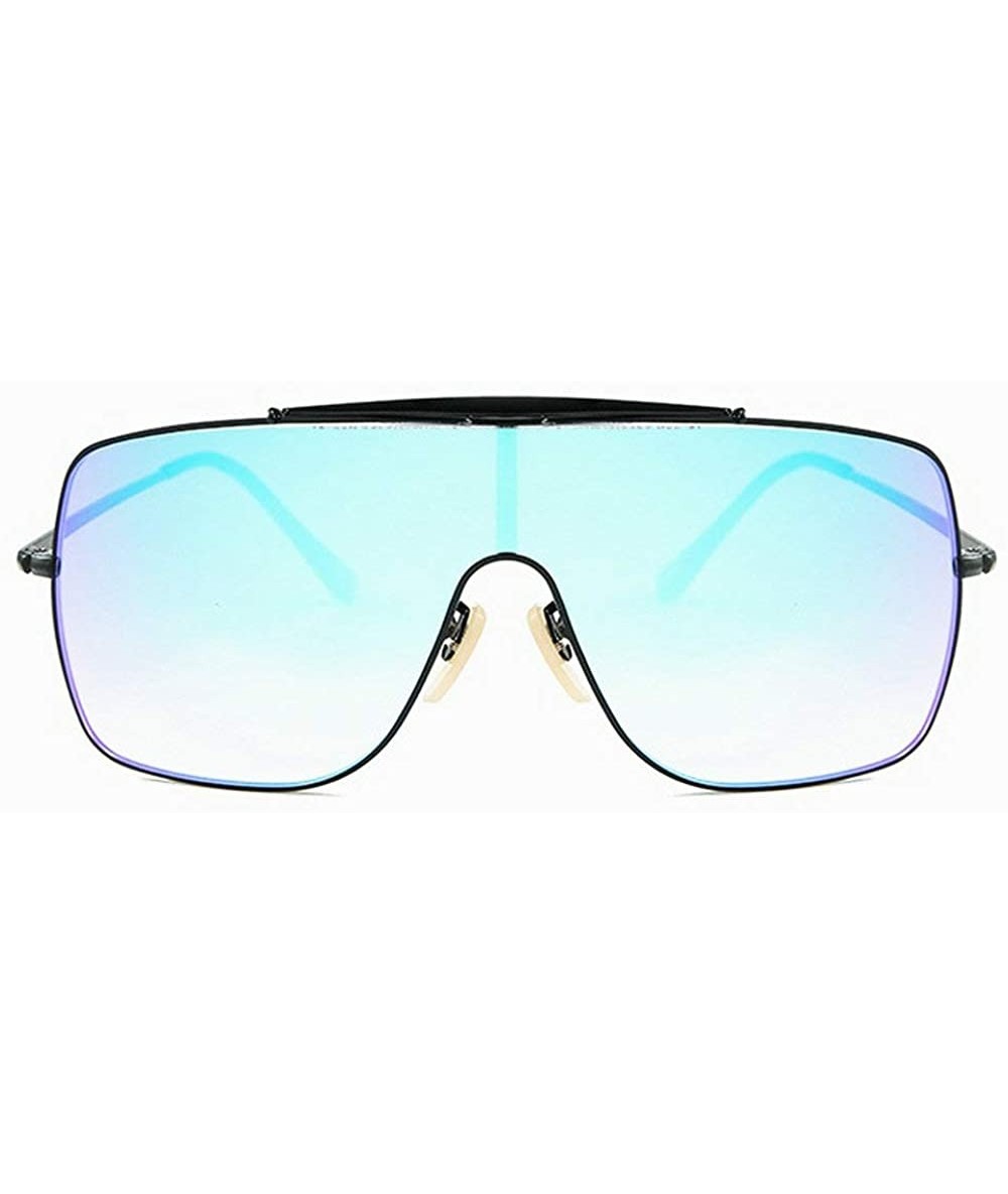 Oversized Oversized Sunglasses Vintage Windproof Glasses - Blue - CR18ACQXS9T $26.14