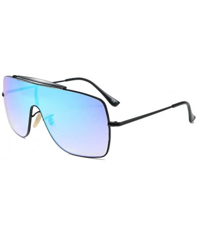 Oversized Oversized Sunglasses Vintage Windproof Glasses - Blue - CR18ACQXS9T $26.14