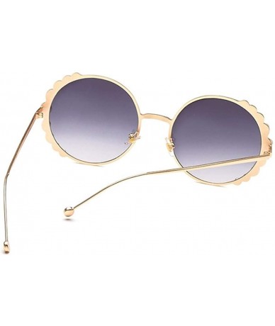 Round Women Round Sunglasses Pearl Sun Glasses Fashion Alloy Frame Eyewear Female Shades UV400 - C7gold Champagne - C1199O9LS...