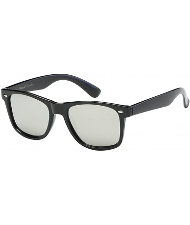 Wrap Polarized 80's Retro Classic Trendy Stylish Sunglasses for Men Women - Black - Ice Tech - C3185K69W8Y $25.29