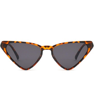 Oversized Retro Triangle Sunglasses for Men or Women plastic PC UV 400 Protection Sunglasses - Leopard - CX18SAS7AN4 $29.80