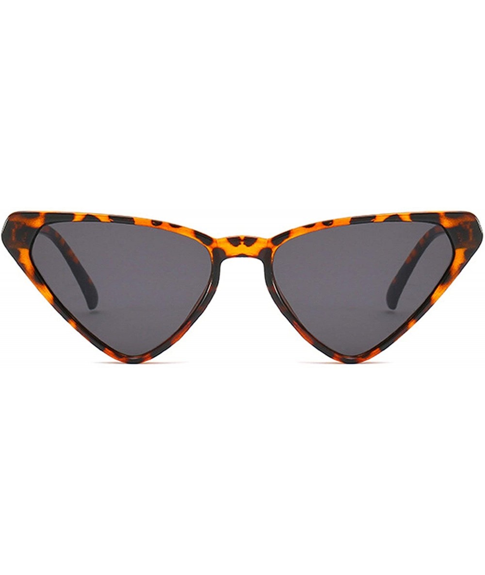 Oversized Retro Triangle Sunglasses for Men or Women plastic PC UV 400 Protection Sunglasses - Leopard - CX18SAS7AN4 $29.80