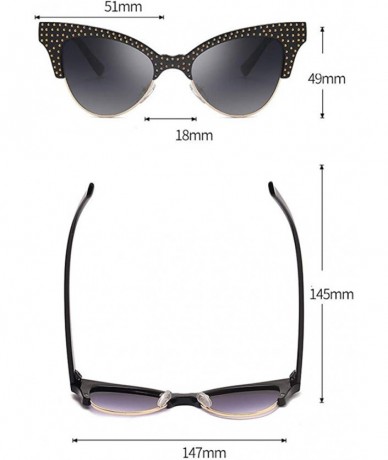 Oversized New Women Vintage Cat Eye Sunglasses Retro Casual Fashion Eyewear Sunglasses - Navy - CO18SX4YD5L $14.49