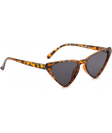 Oversized Retro Triangle Sunglasses for Men or Women plastic PC UV 400 Protection Sunglasses - Leopard - CX18SAS7AN4 $29.80