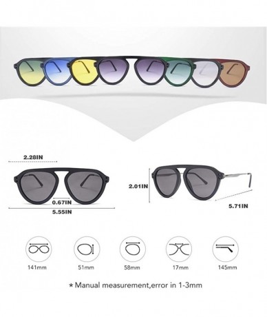 Oversized Oversized Cat Eye Sunglasses for Men and Women UV400 - C7 Blue Blue - C41987A256H $24.42