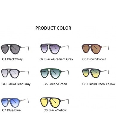 Oversized Oversized Cat Eye Sunglasses for Men and Women UV400 - C7 Blue Blue - C41987A256H $24.42