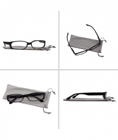 Rectangular Reading Glasses Men Women Dura Tight - 3 Black 1 Sun Black - C01880I4SXU $33.77