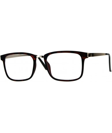 Rectangular Reading Glasses Unisex Magnified Eyeglasses Rectangular Fashion Frame - Tortoise Gold - CL18E7YKQUG $19.05