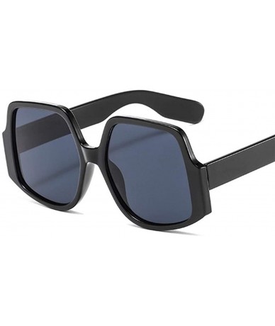 Oversized Women Large Square Oversized Sunglasses Men Retro Irregula Sun Glasses Female Black Shield Shade UV400 - CX1906DYMI...