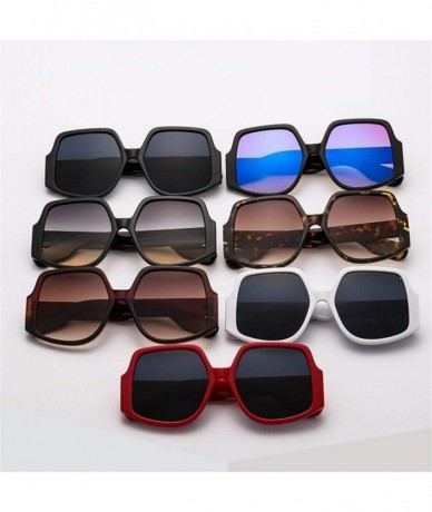 Oversized Women Large Square Oversized Sunglasses Men Retro Irregula Sun Glasses Female Black Shield Shade UV400 - CX1906DYMI...