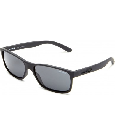 Rectangular Slickster Sunglasses - Fuzzy Black/Grey - C611CR853MP $72.34