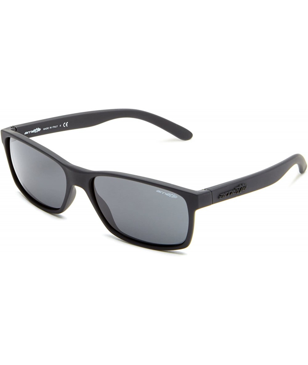 Rectangular Slickster Sunglasses - Fuzzy Black/Grey - C611CR853MP $72.34