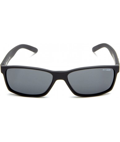 Rectangular Slickster Sunglasses - Fuzzy Black/Grey - C611CR853MP $72.34