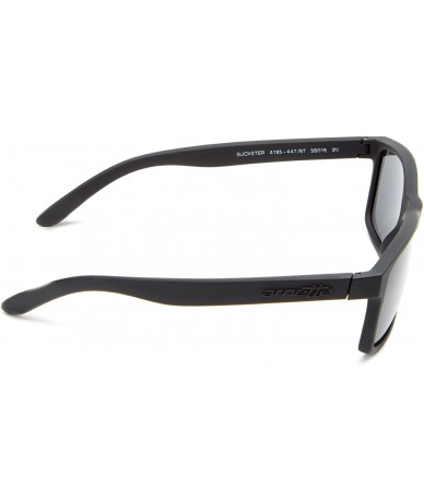 Rectangular Slickster Sunglasses - Fuzzy Black/Grey - C611CR853MP $72.34