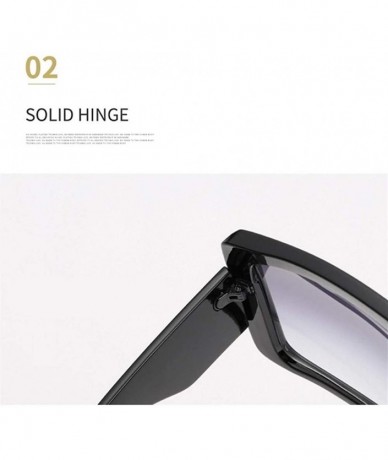 Square Trendy Square Sunglasses for Women Oversized Plastic Frame Sunglasses UV Protection - Tea Tea - C1190LEDOEX $24.35