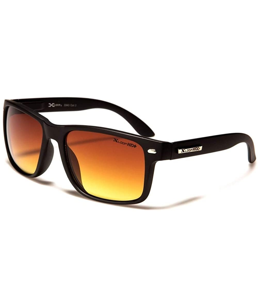 Rectangular High-Definition HD Driving Stylish Modern Rectangle Sunglasses - Matte Black - C419703I64W $23.87