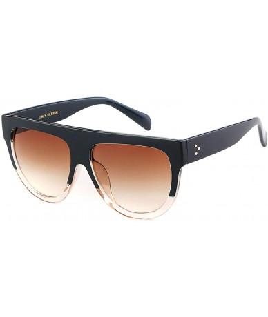 Square Oversized Sunglasses for Women Vintage Retro Goggles Flat Top Shades - CP18XEWZCO9 $23.09