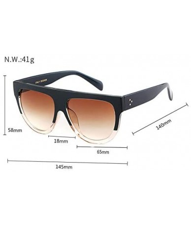 Square Oversized Sunglasses for Women Vintage Retro Goggles Flat Top Shades - CP18XEWZCO9 $23.09