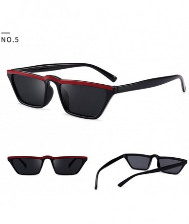 Square Classic Style Sunglasses with Polarized Lenses for Men or Women - Black With Red - CD18C3U4GLE $65.34