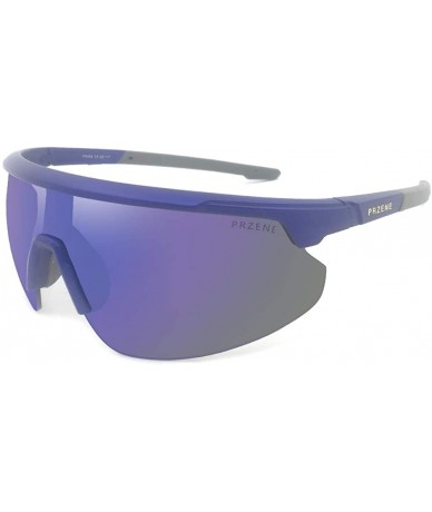 Rimless Unisex Sports Sunglasses Skiing Hiking PR004 - Navy Blue - CN18ALHXUKX $20.20