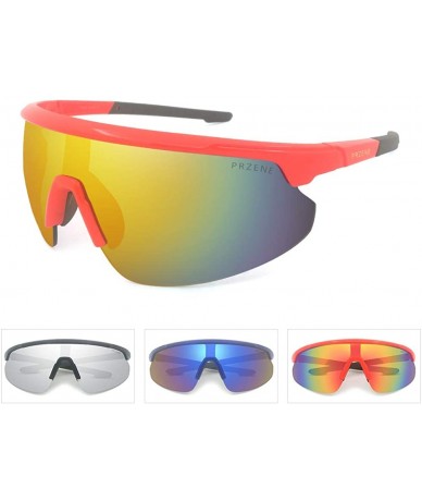 Rimless Unisex Sports Sunglasses Skiing Hiking PR004 - Navy Blue - CN18ALHXUKX $20.20