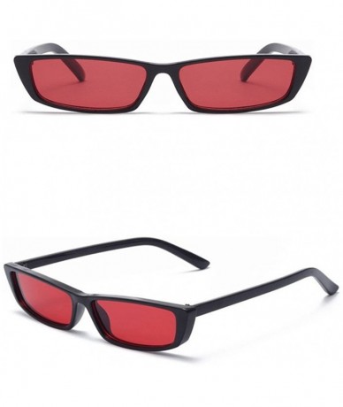 Square Rectangle Small Frame Sunglasses Fashion Designer Square Shades for women - E - CQ199OG5REN $16.15