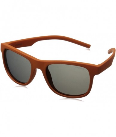 Square unisex-adult Pld6015/S Square Sunglasses - Orange - CK12EZAS87D $74.92