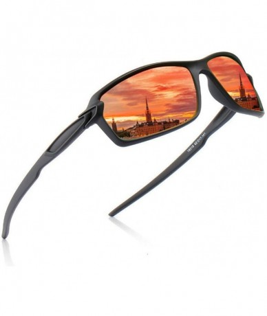 Semi-rimless Men Polarized Glasses Car Driver Night Vision Goggles Polarizer Sunglasses - 5black Black - CF194OX5X7R $43.02