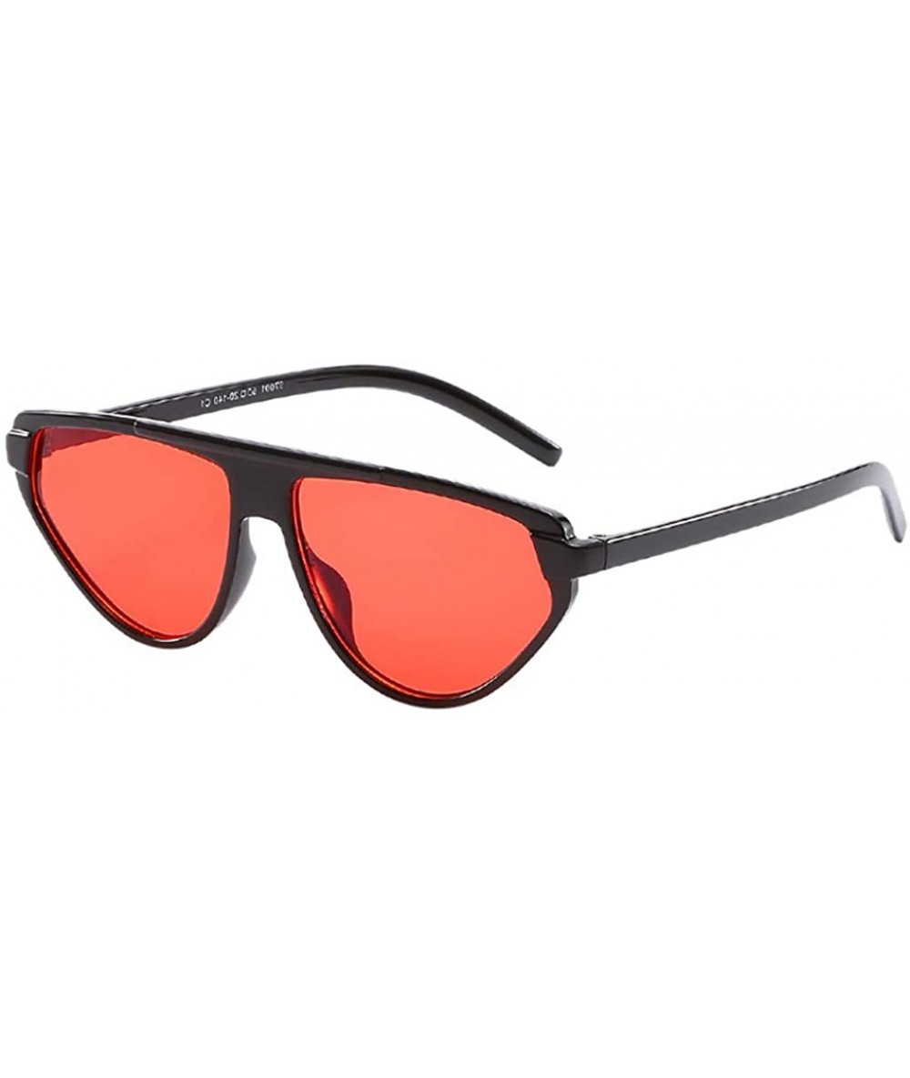 Cat Eye Polarized Cat Eye Sunglasses for Women - Flat Lens Polarized Vintage Eyewear - Hot Pink - CN199L6DY6L $13.70