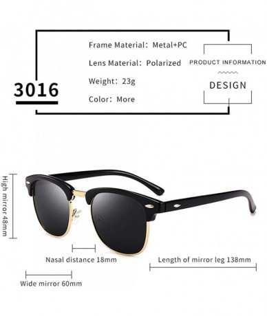 Square Rimless Polarized Aluminum Sunglasses Eyewear - White Mercury Lens/ Black Frame - C018SS9CAC9 $19.35