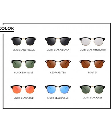 Square Rimless Polarized Aluminum Sunglasses Eyewear - White Mercury Lens/ Black Frame - C018SS9CAC9 $19.35