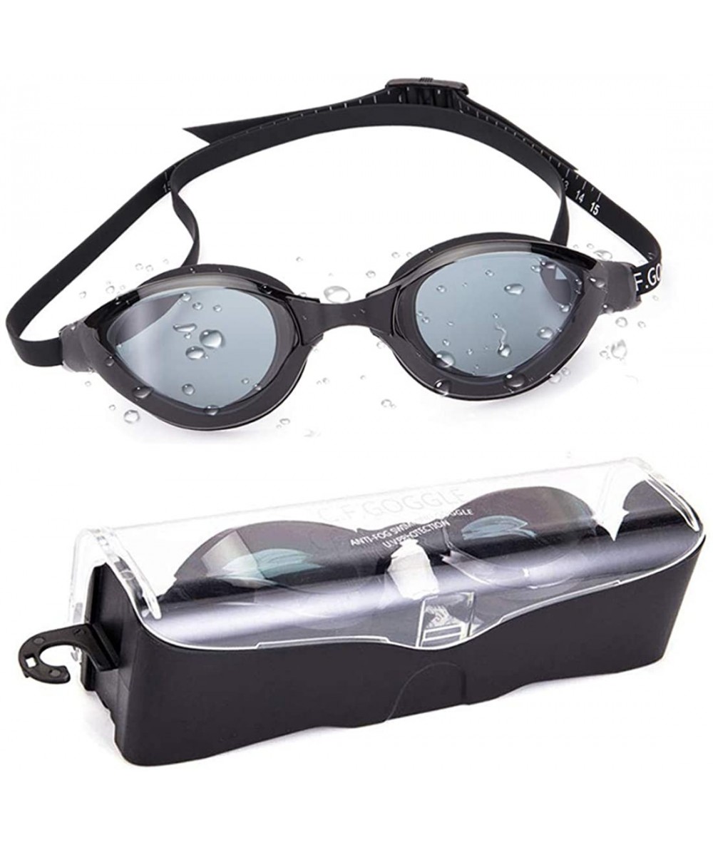 Goggle Anti-Fog Swim Goggles Adjustable Triathlon Swimming Goggles Pool Goggles - Black(daily) - C618SRDRQ9U $26.81