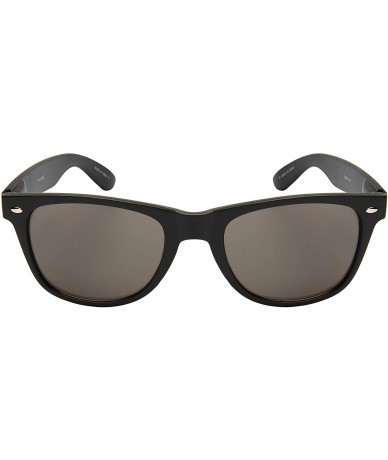 Square Classic Horned Rim Vintage Sunglasses for Men Women 100% UV 400 Protection Matte Black - C8194WWKORN $19.06