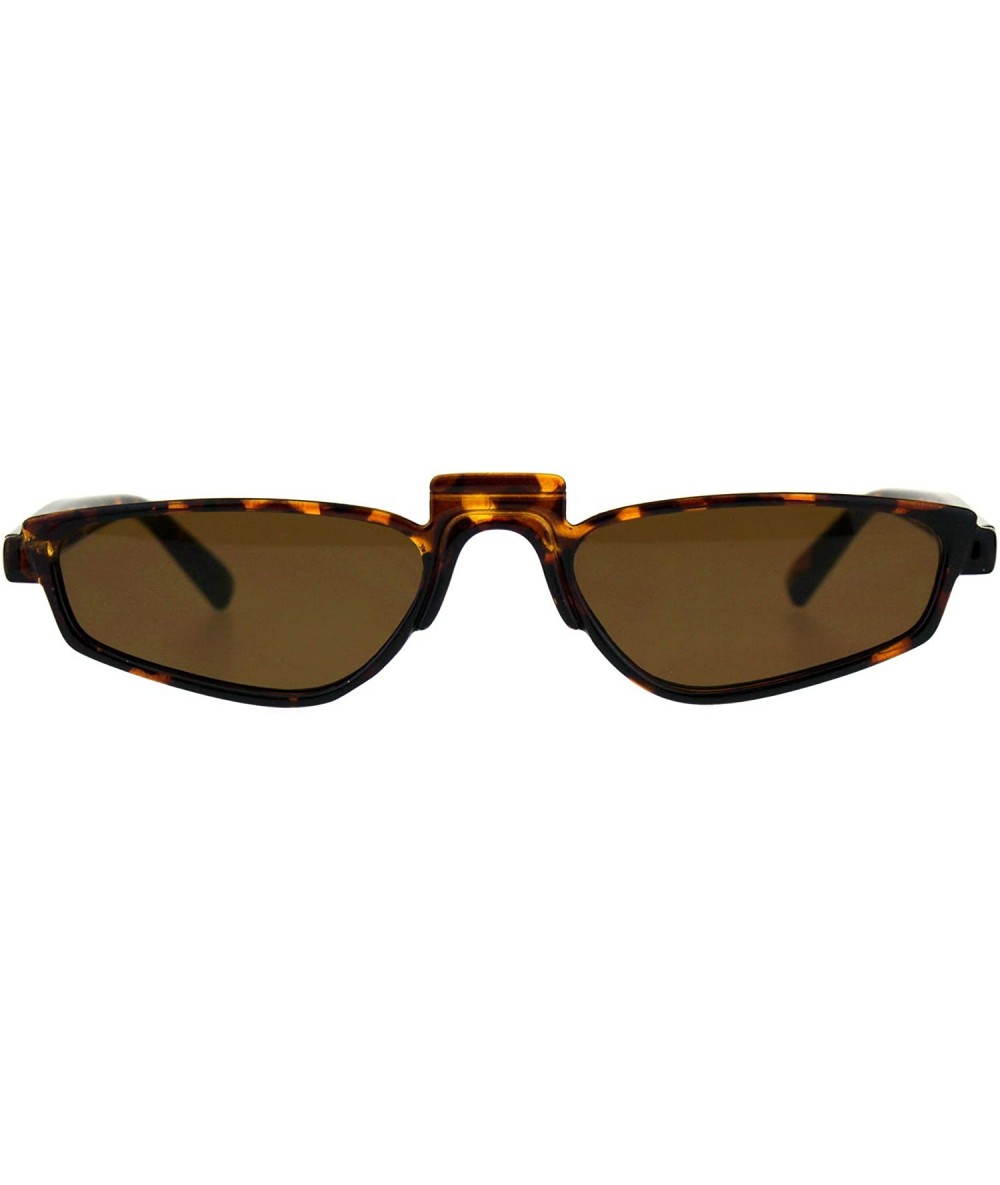 Rectangular Unisex Rectangular Plastic Pimp Retro Vintage Sunglasses - Tortoise Brown - C618CMDQ5AG $18.02