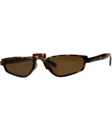 Rectangular Unisex Rectangular Plastic Pimp Retro Vintage Sunglasses - Tortoise Brown - C618CMDQ5AG $18.02