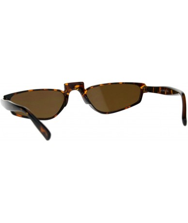 Rectangular Unisex Rectangular Plastic Pimp Retro Vintage Sunglasses - Tortoise Brown - C618CMDQ5AG $18.02