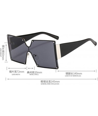 Oversized Oversized Sunglasses Designer Vintage Futuristic - Grey - C618SYTLKCC $27.87