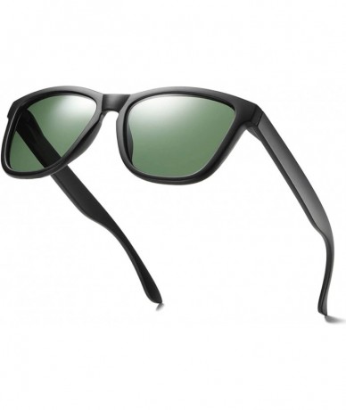 Wrap Polarized Sunglasses For Women Men Gradient Colors Designer UV Protection - Dark Green - CL12NH5U7HU $22.80