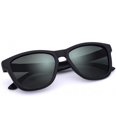 Wrap Polarized Sunglasses For Women Men Gradient Colors Designer UV Protection - Dark Green - CL12NH5U7HU $22.80