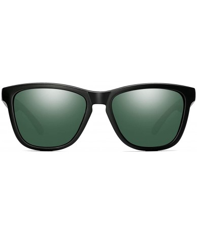 Wrap Polarized Sunglasses For Women Men Gradient Colors Designer UV Protection - Dark Green - CL12NH5U7HU $22.80