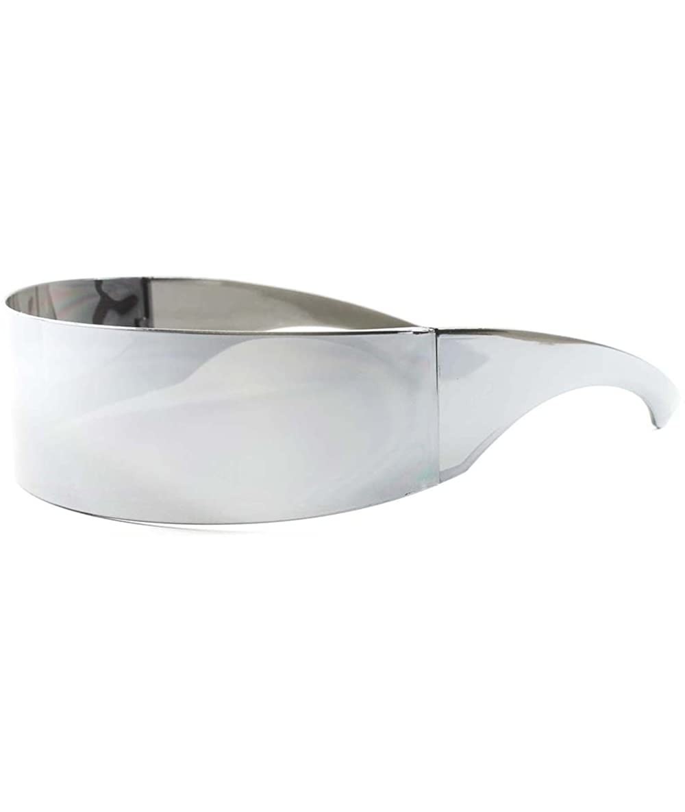 Goggle Back to the Future Inspired Costume Sci-Fi Futuristic Wrap Visor Sun Glasses - CT1802OL3H6 $29.59