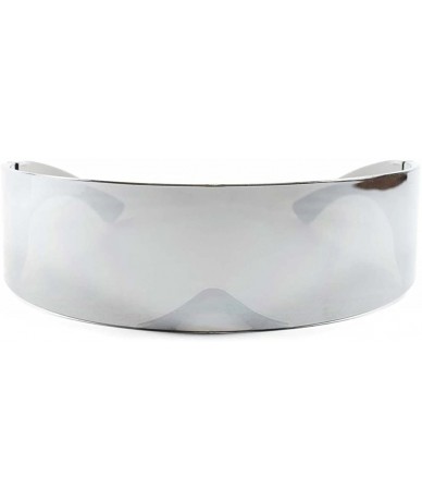 Goggle Back to the Future Inspired Costume Sci-Fi Futuristic Wrap Visor Sun Glasses - CT1802OL3H6 $29.59